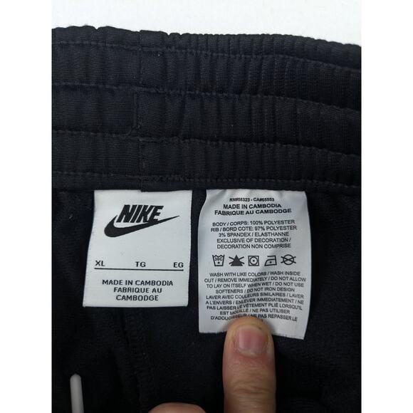 Nike Black Logo Stripe Joggers - Picture 3 of 4